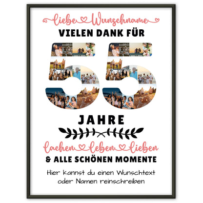 Personalisiertes Poster 55 Geburtstag Für Bruder Schwester Papa & Mama