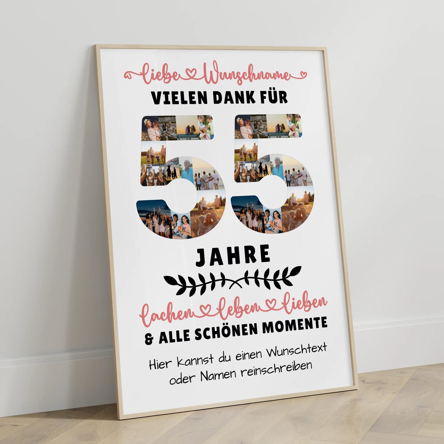 Personalisiertes Poster 55 Geburtstag Für Bruder Schwester Papa & Mama