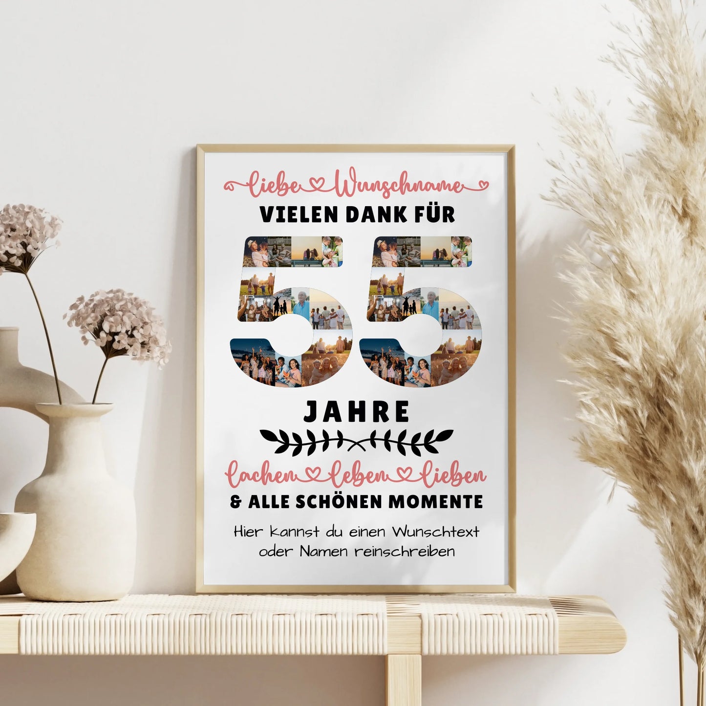 Personalisiertes Poster 55 Geburtstag Für Bruder Schwester Papa & Mama