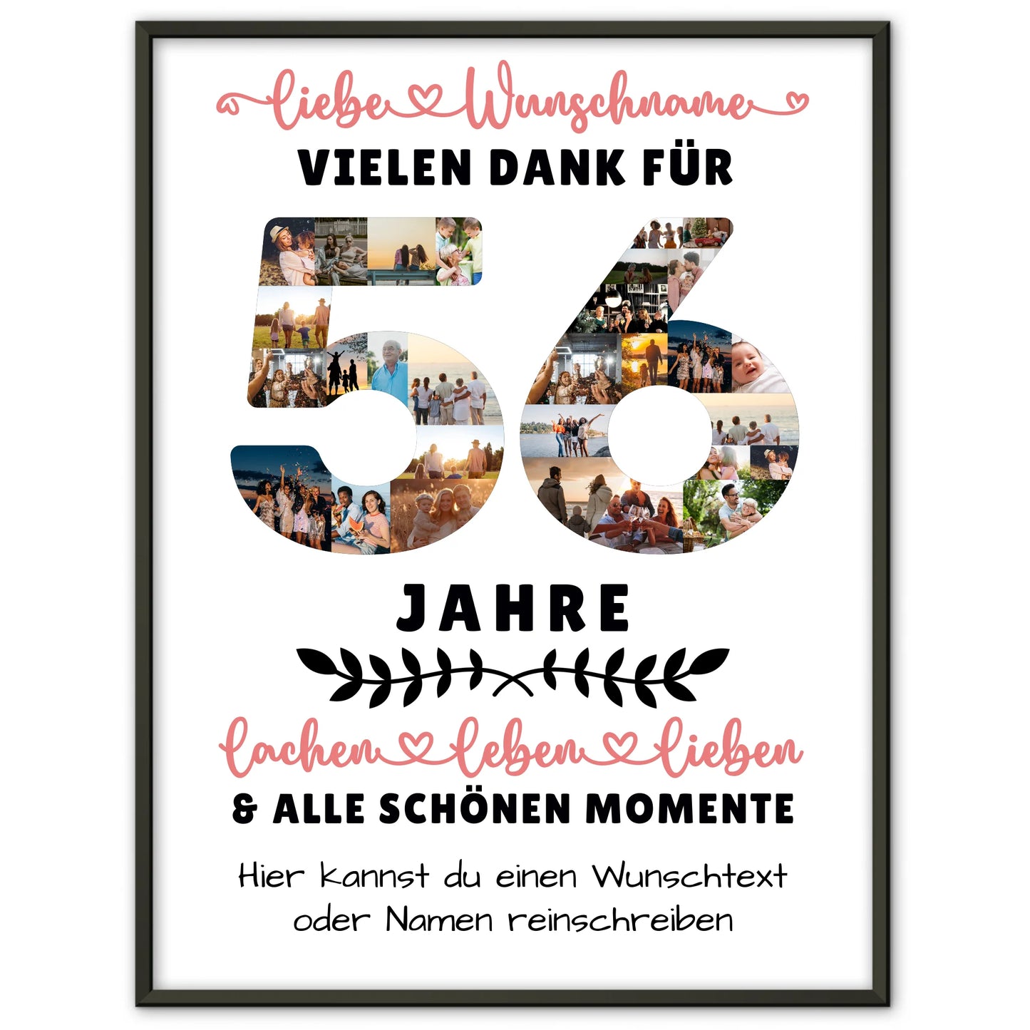 Personalisiertes Poster 56 Geburtstag Für Bruder Schwester Mama & Papa