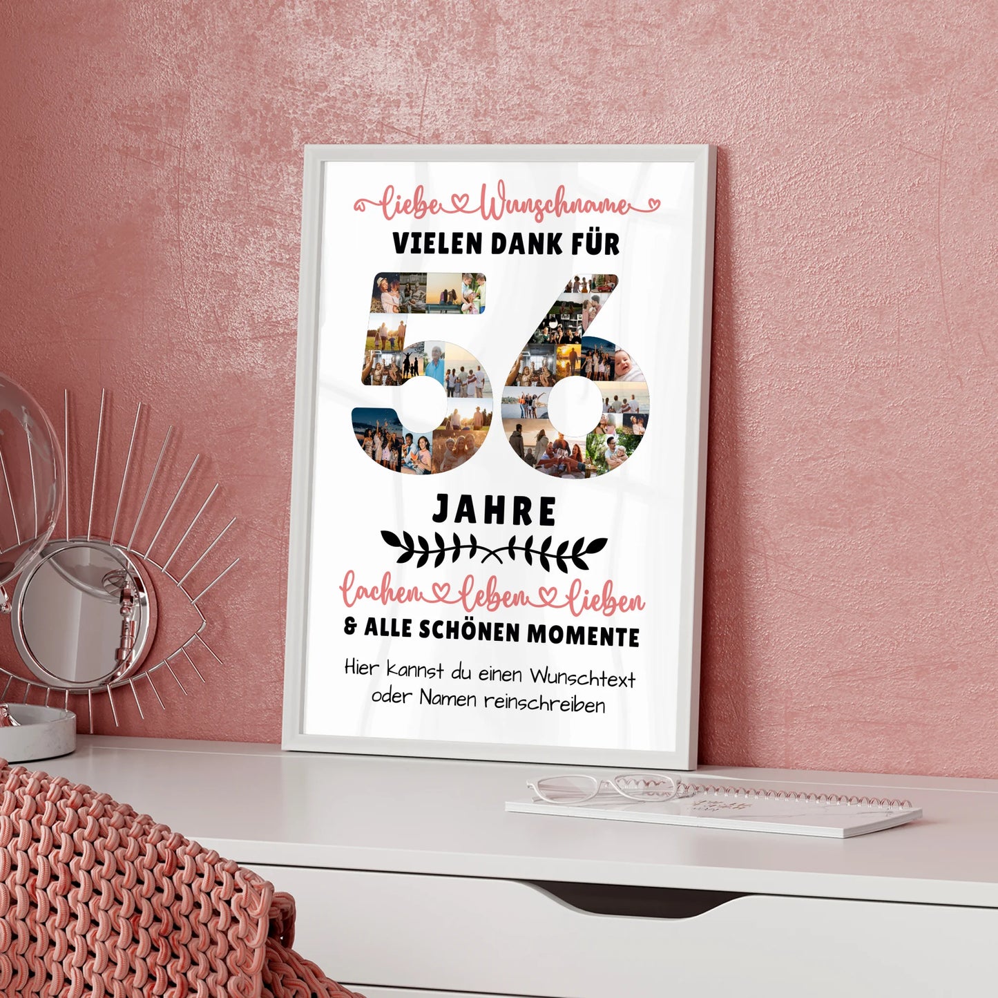 Personalisiertes Poster 56 Geburtstag Für Bruder Schwester Mama & Papa
