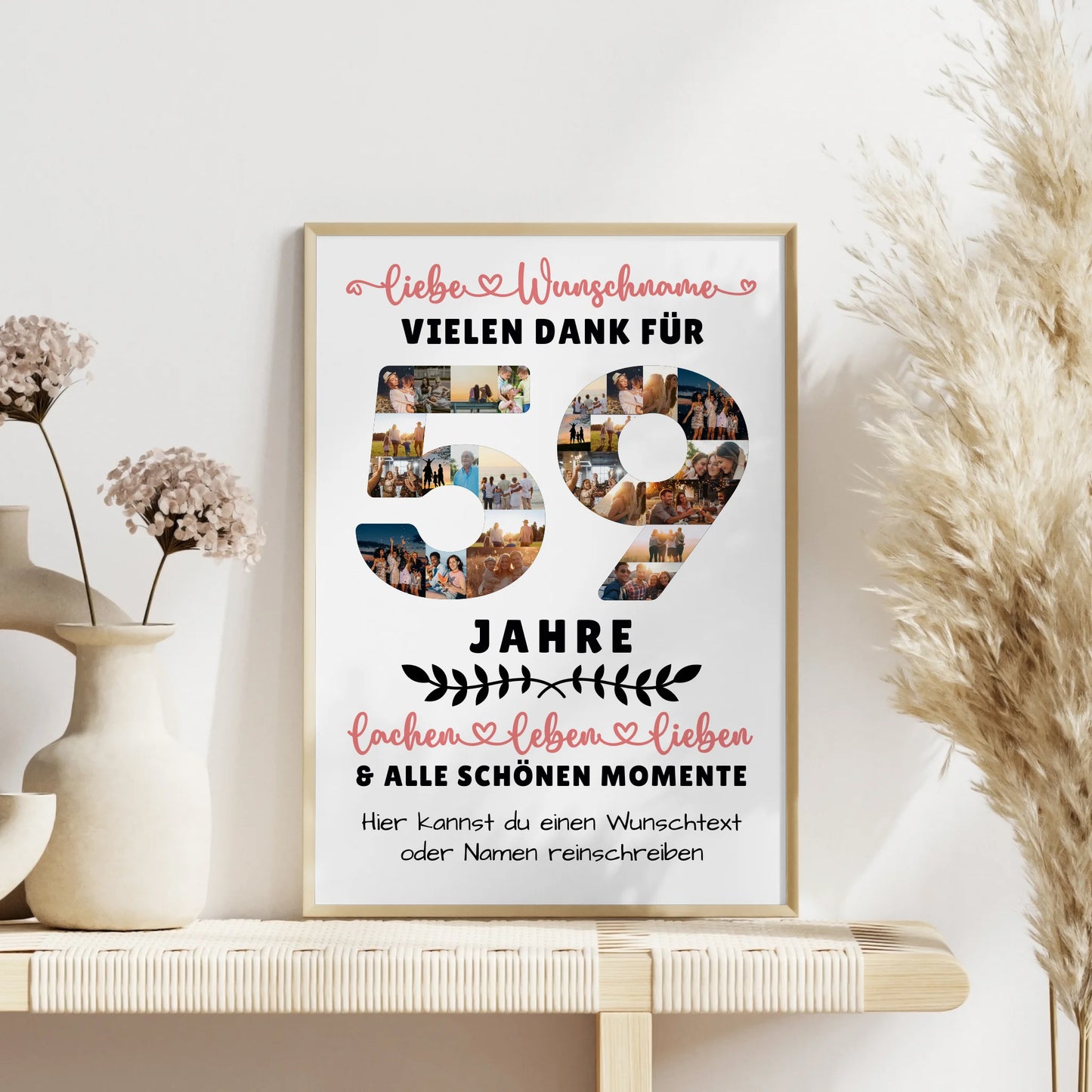 Personalisiertes Poster 59 Geburtstag Für Mama Papa Schwester & Bruder