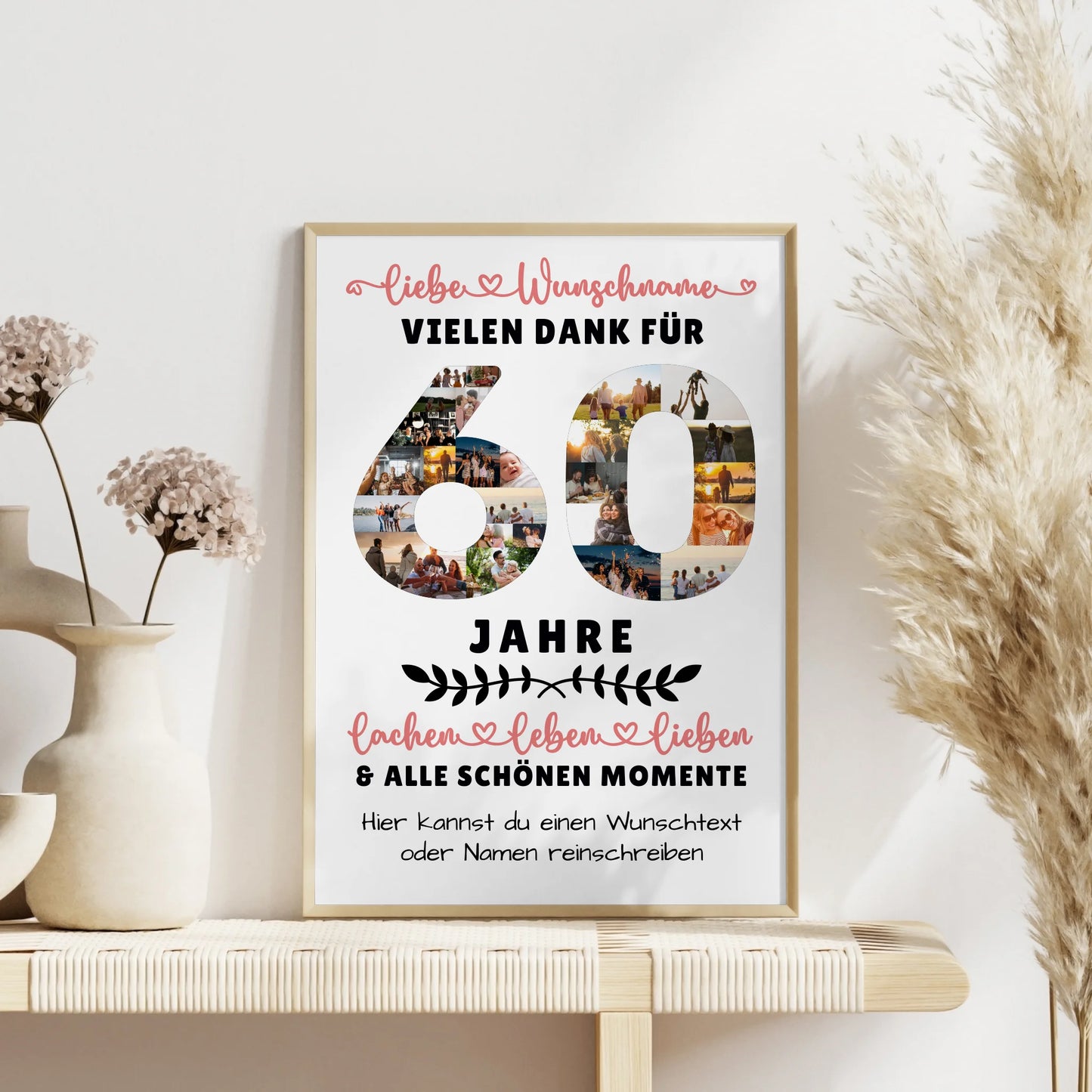 Personalisiertes Poster 60 Geburtstag Für Papa Mama Schwester & Bruder