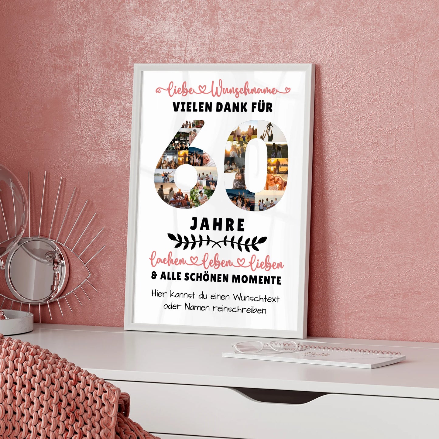 Personalisiertes Poster 60 Geburtstag Für Papa Mama Schwester & Bruder