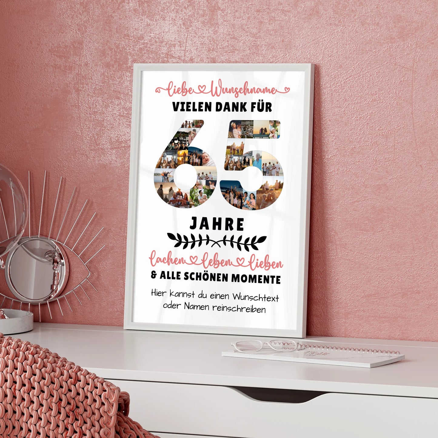 Personalisiertes Poster 65 Geburtstag Für Schwester Bruder Papa & Mama