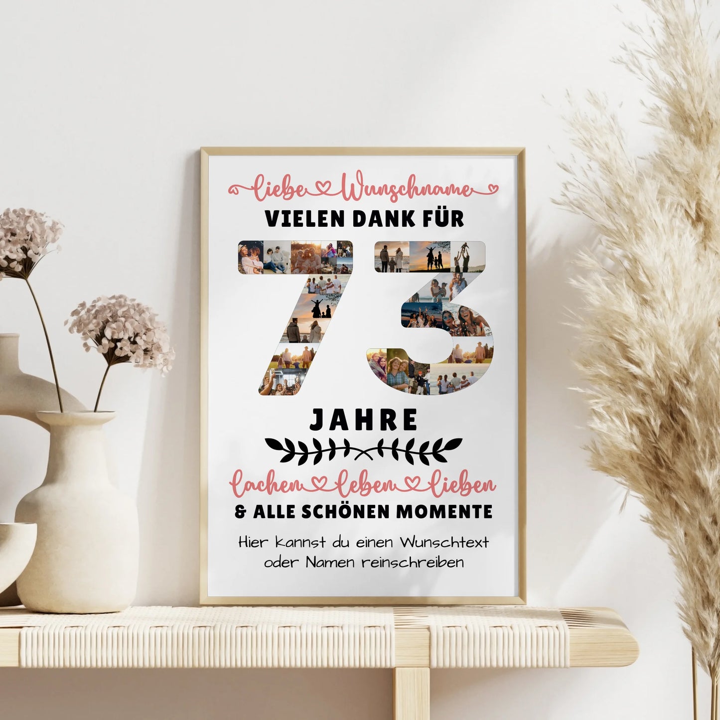 Personalisiertes Poster 73 Geburtstag Für Mama Papa Oma & Opa