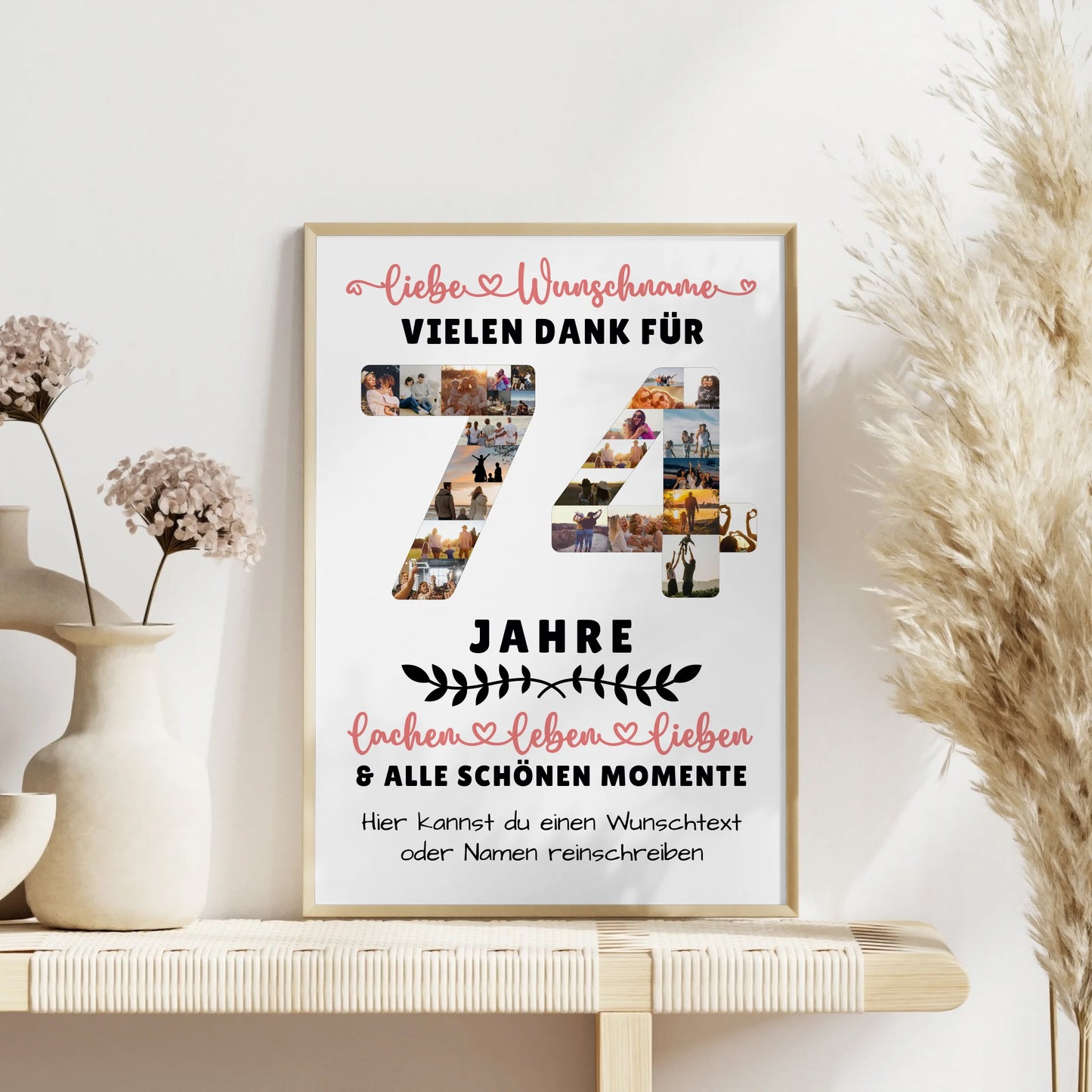 Personalisiertes Poster 74 Geburtstag Für Papa Mama Oma & Opa