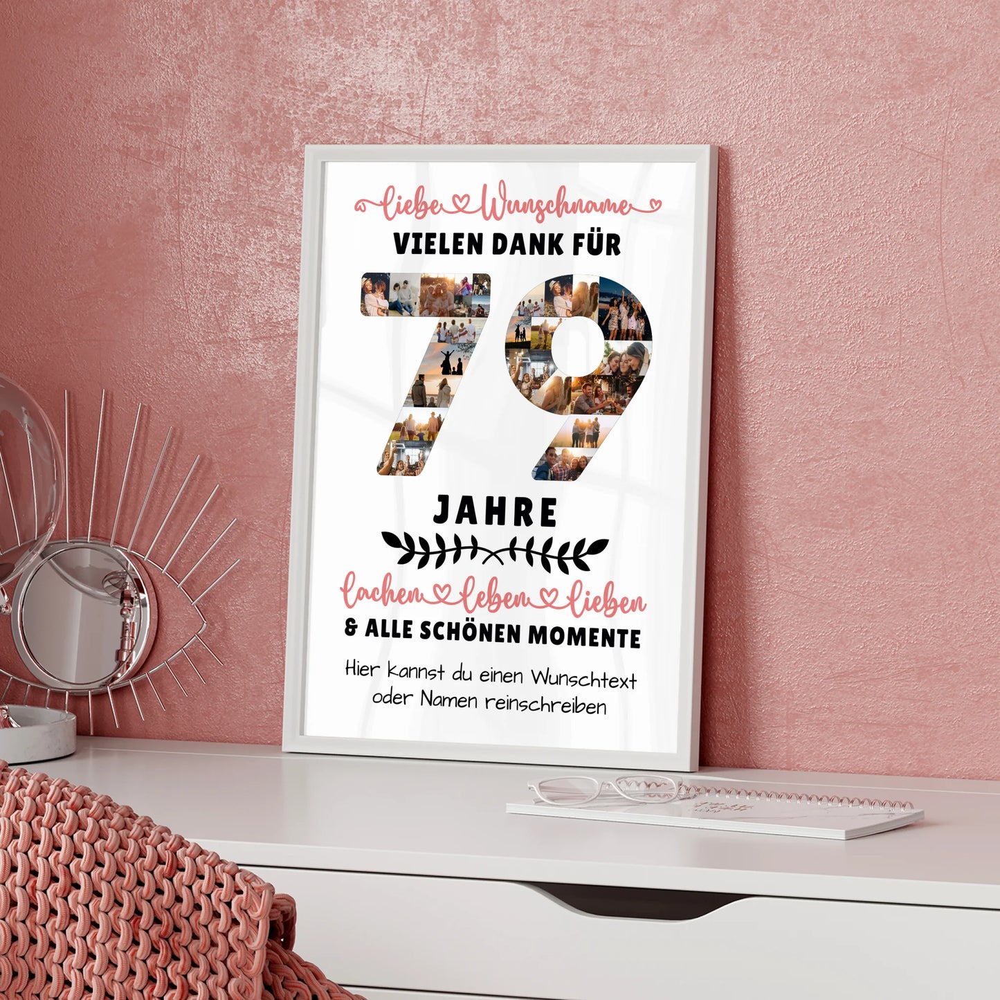 Personalisiertes Poster 79 Geburtstag Für Mama Papa Oma & Opa