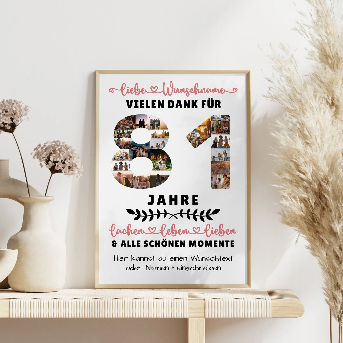 Personalisiertes Poster 81 Geburtstag Für Opa Oma Mama & Papa