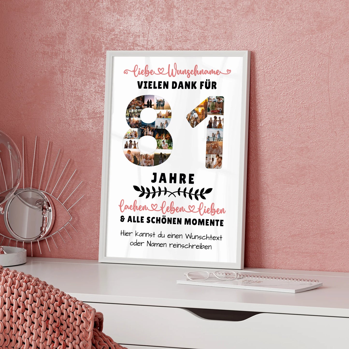 Personalisiertes Poster 81 Geburtstag Für Opa Oma Mama & Papa
