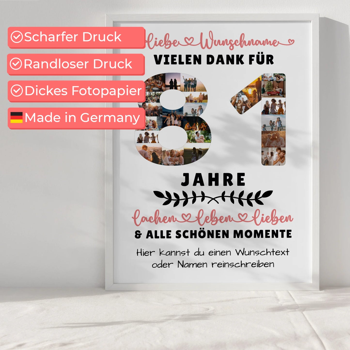 Personalisiertes Poster 81 Geburtstag Für Opa Oma Mama & Papa