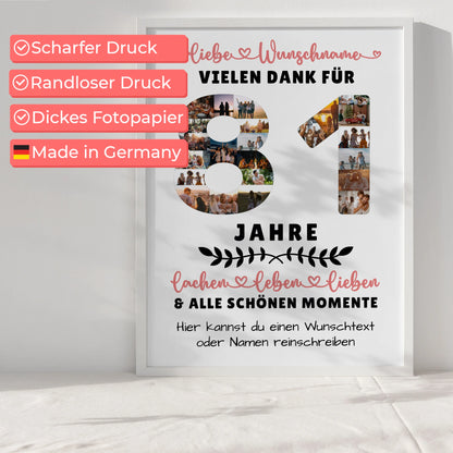 Personalisiertes Poster 81 Geburtstag Für Opa Oma Mama & Papa