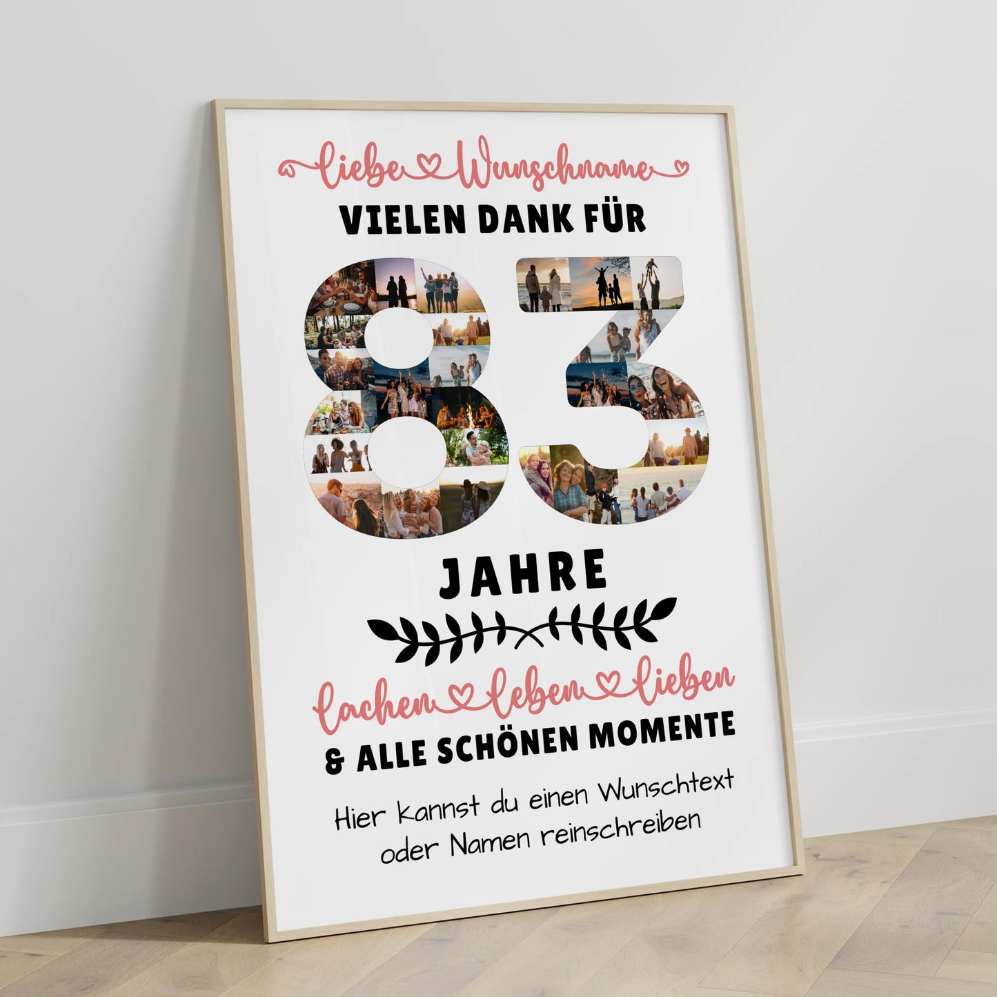 Personalisiertes Poster 83 Geburtstag Für Opa Oma Papa & Mama