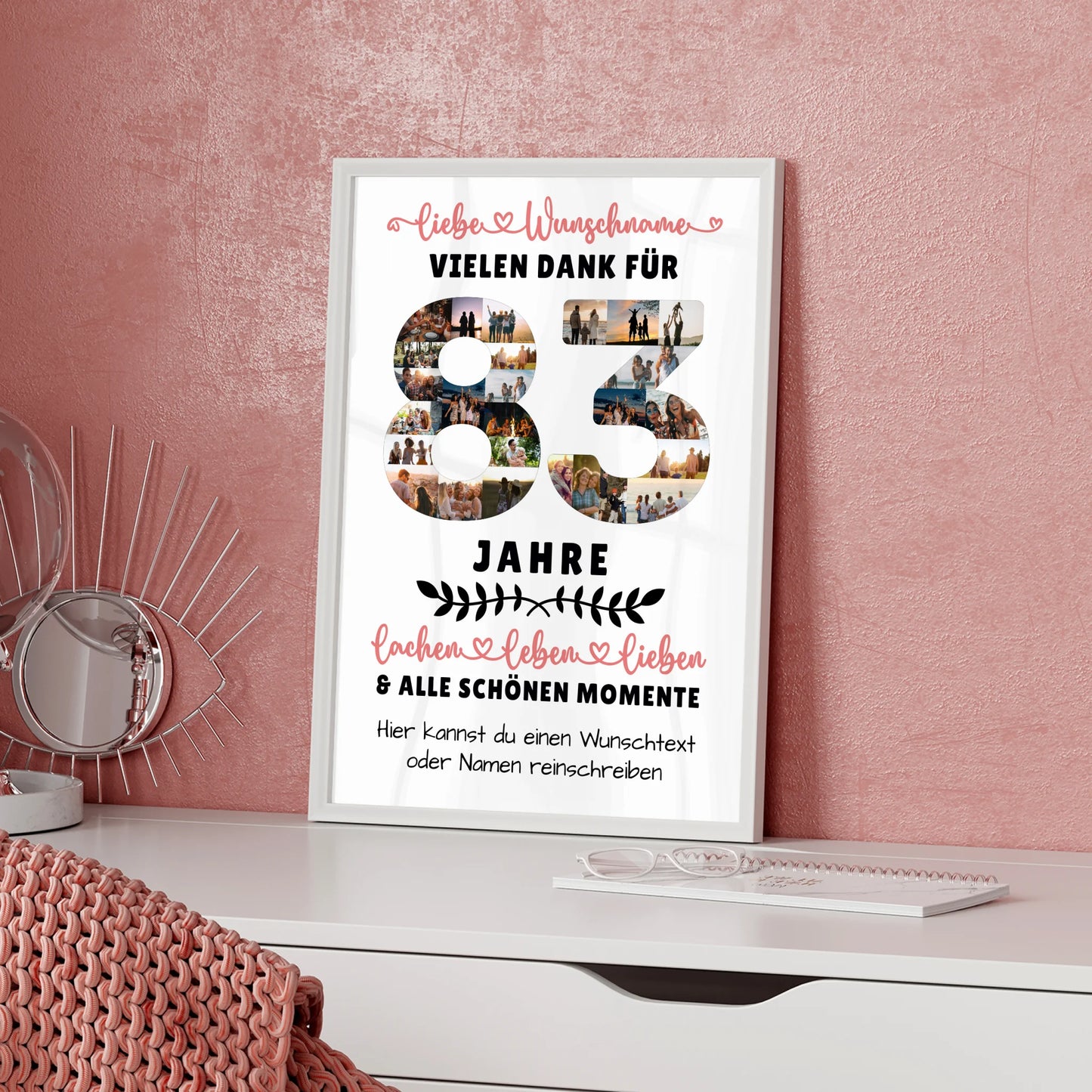 Personalisiertes Poster 83 Geburtstag Für Opa Oma Papa & Mama