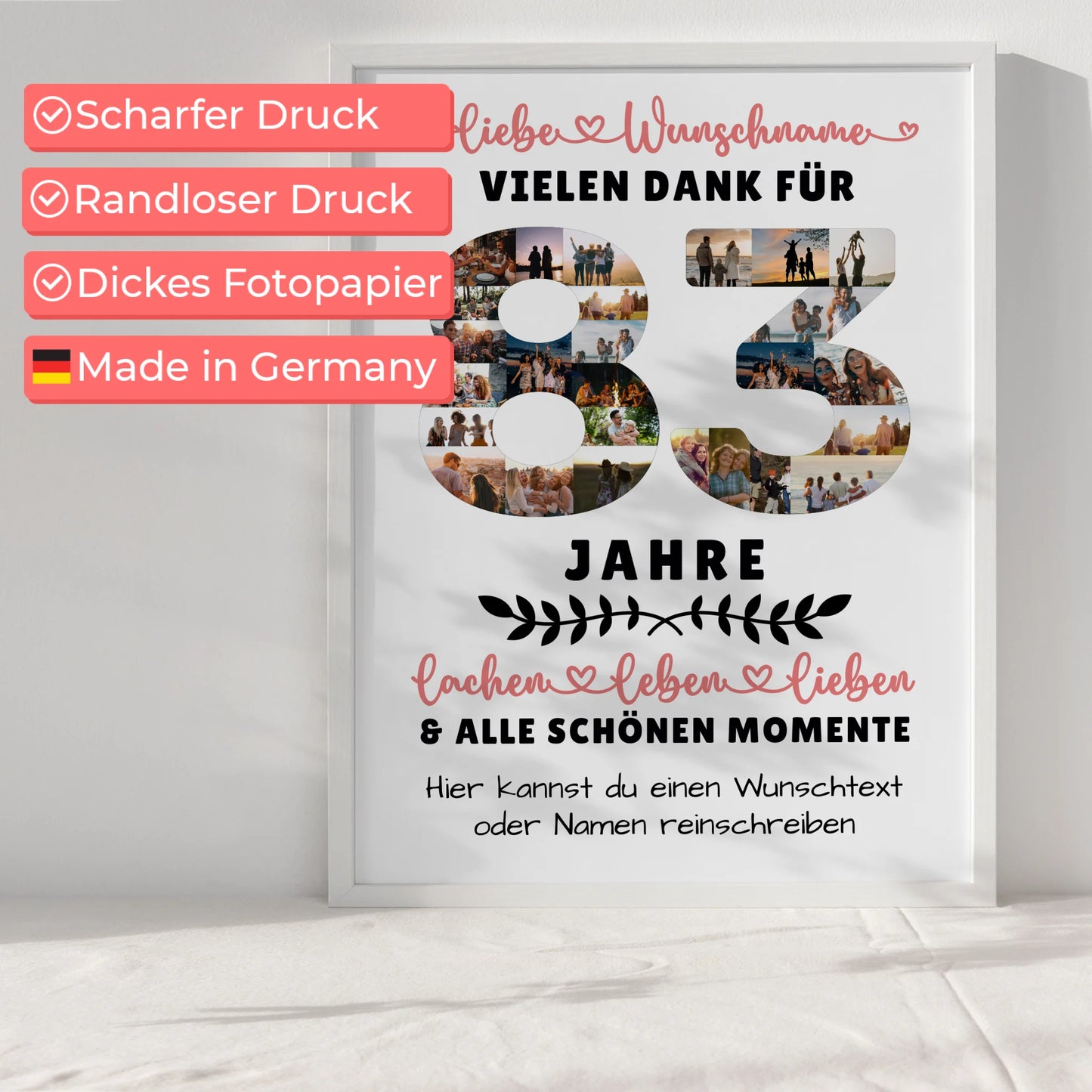 Personalisiertes Poster 83 Geburtstag Für Opa Oma Papa & Mama