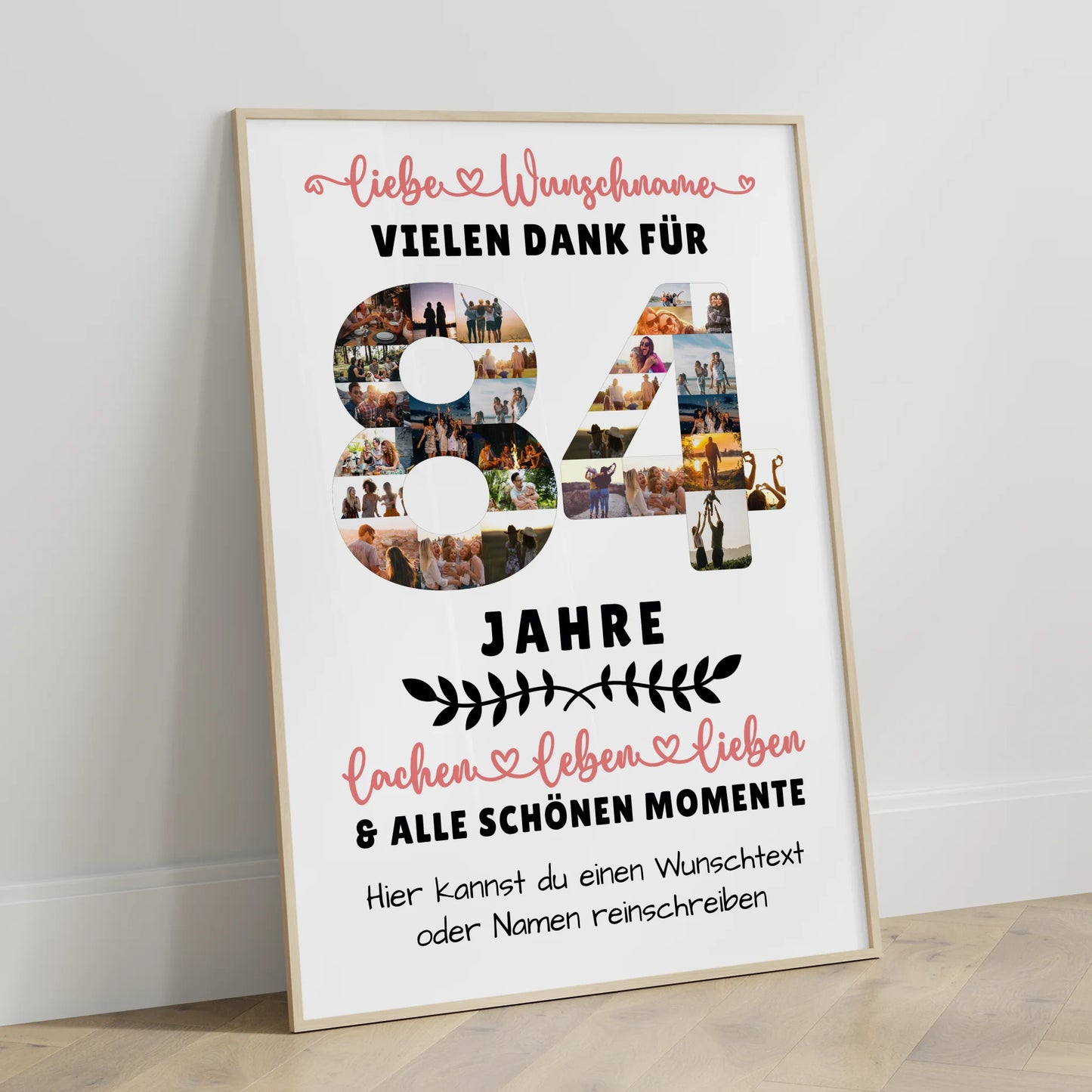 Personalisiertes Poster 84 Geburtstag Für Oma Opa Mama & Papa
