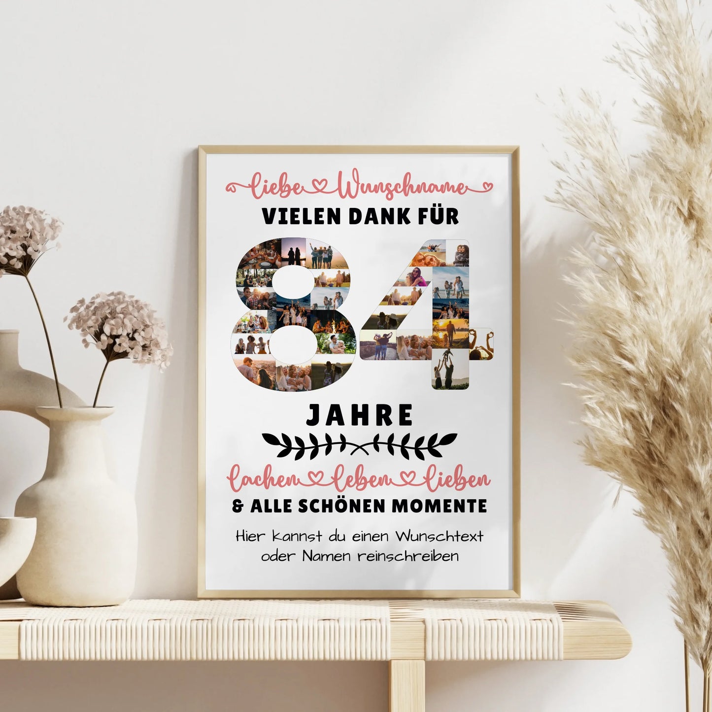 Personalisiertes Poster 84 Geburtstag Für Oma Opa Mama & Papa