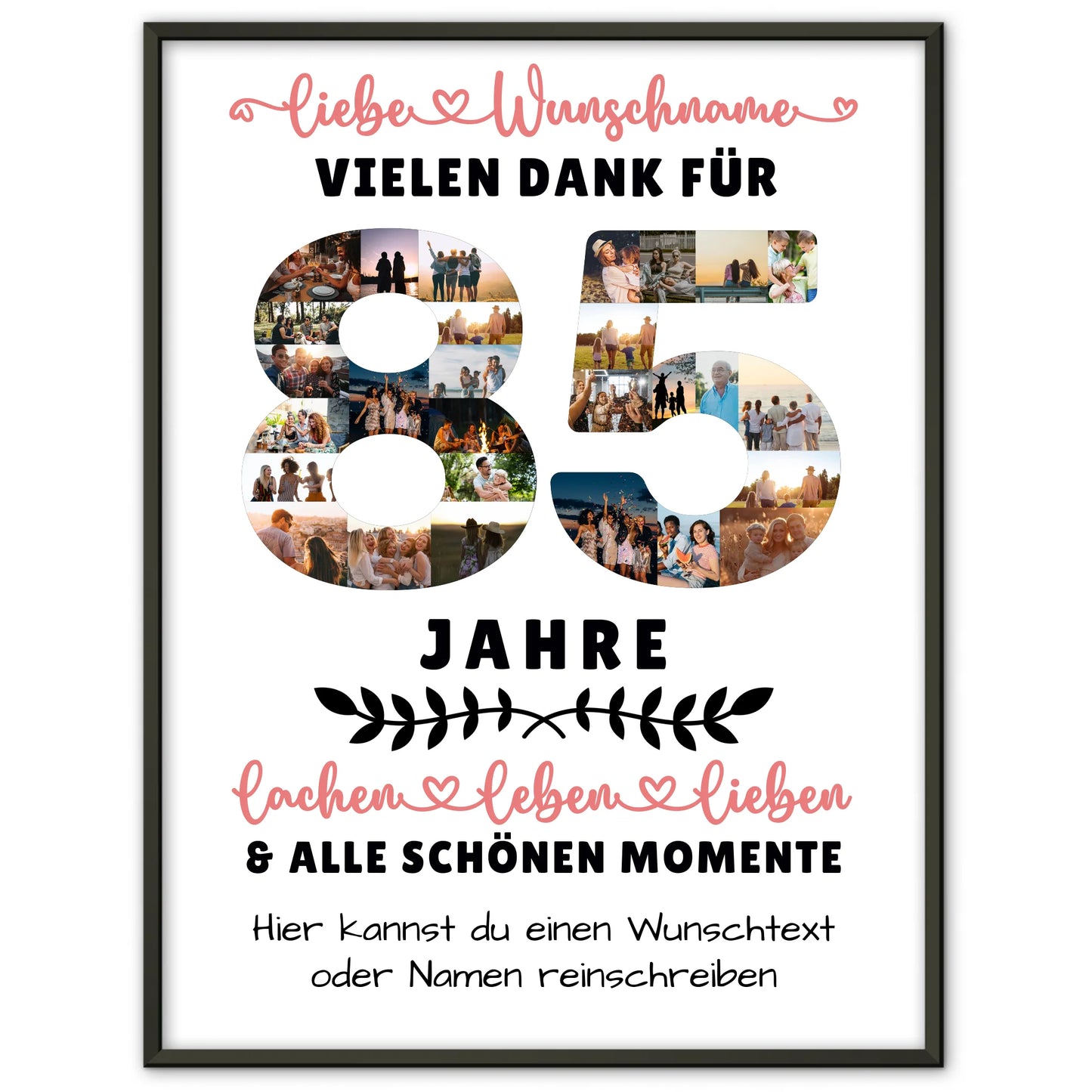 Personalisiertes Poster 85 Geburtstag Für Opa Oma Mama & Papa