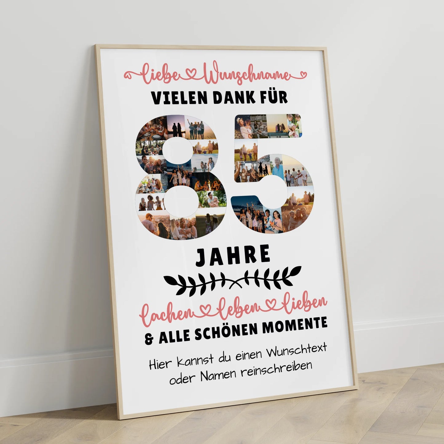 Personalisiertes Poster 85 Geburtstag Für Opa Oma Mama & Papa