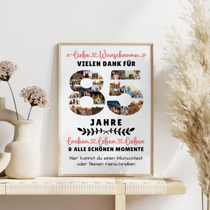 Personalisiertes Poster 85 Geburtstag Für Opa Oma Mama & Papa