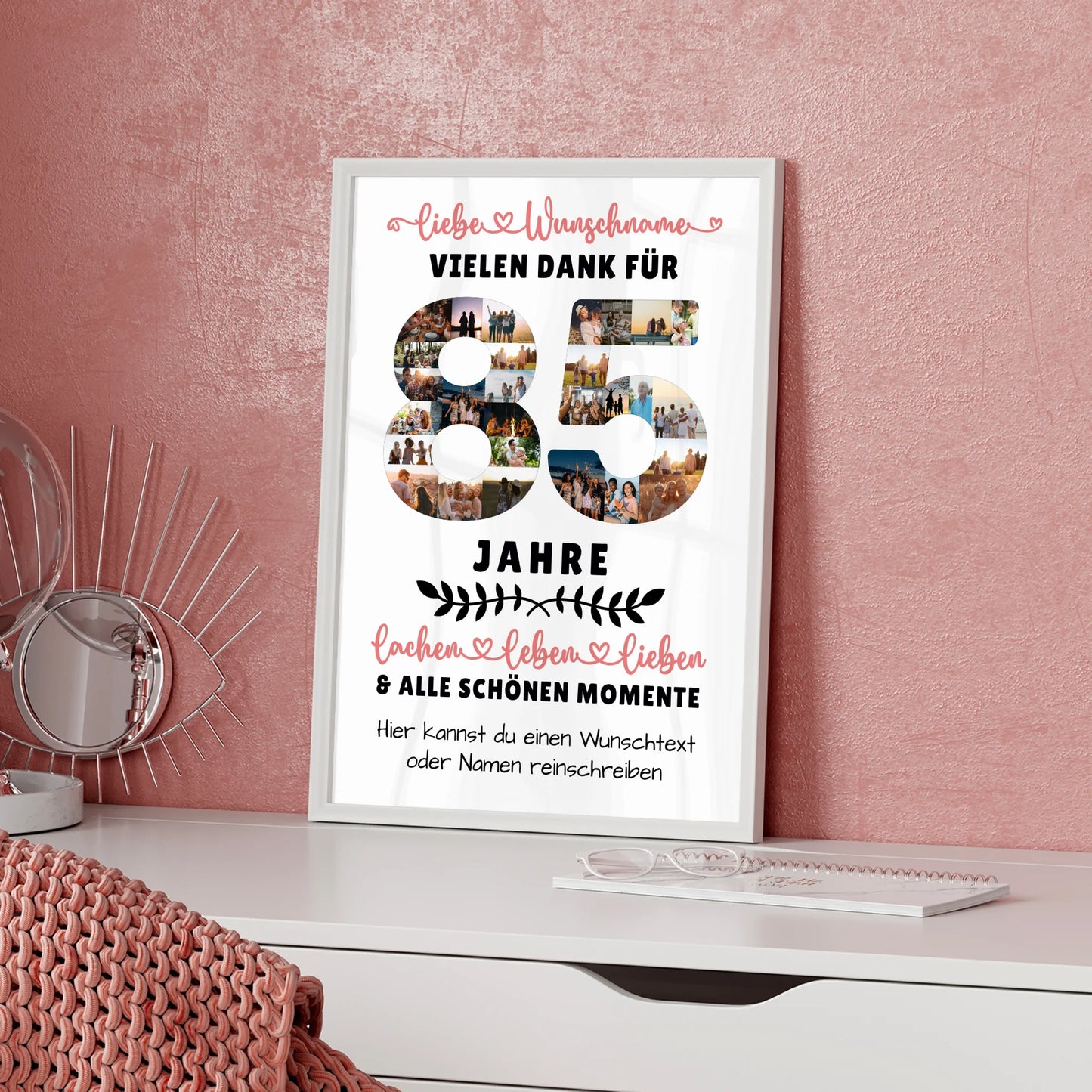Personalisiertes Poster 85 Geburtstag Für Opa Oma Mama & Papa