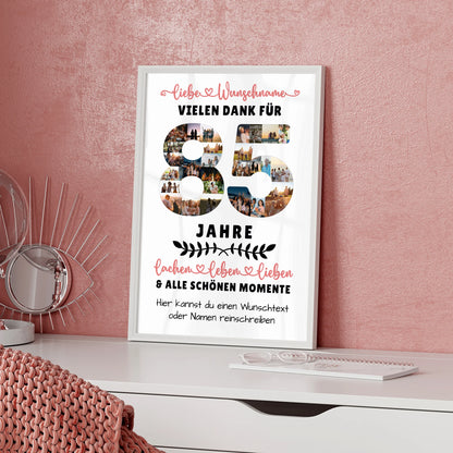 Personalisiertes Poster 85 Geburtstag Für Opa Oma Mama & Papa
