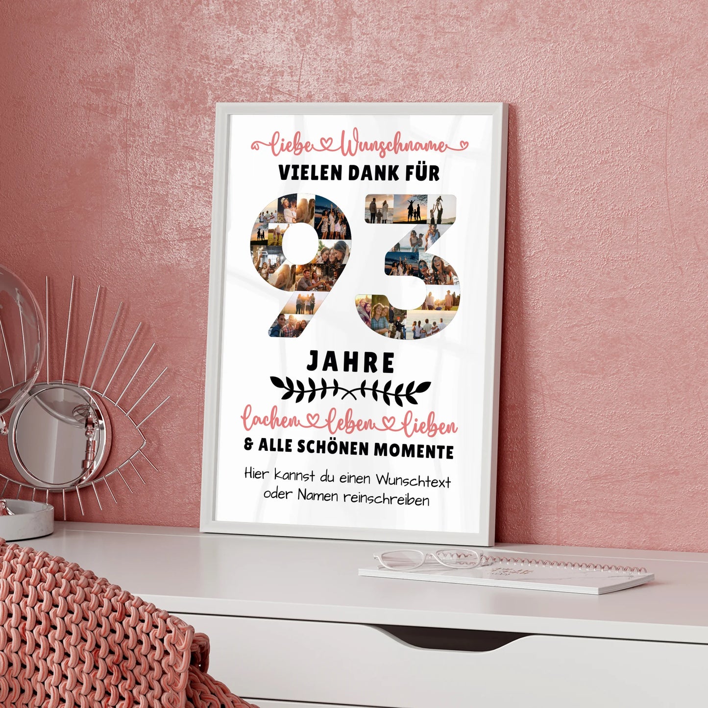 Personalisiertes Poster 93 Geburtstag Für Opa Oma Mama & Papa