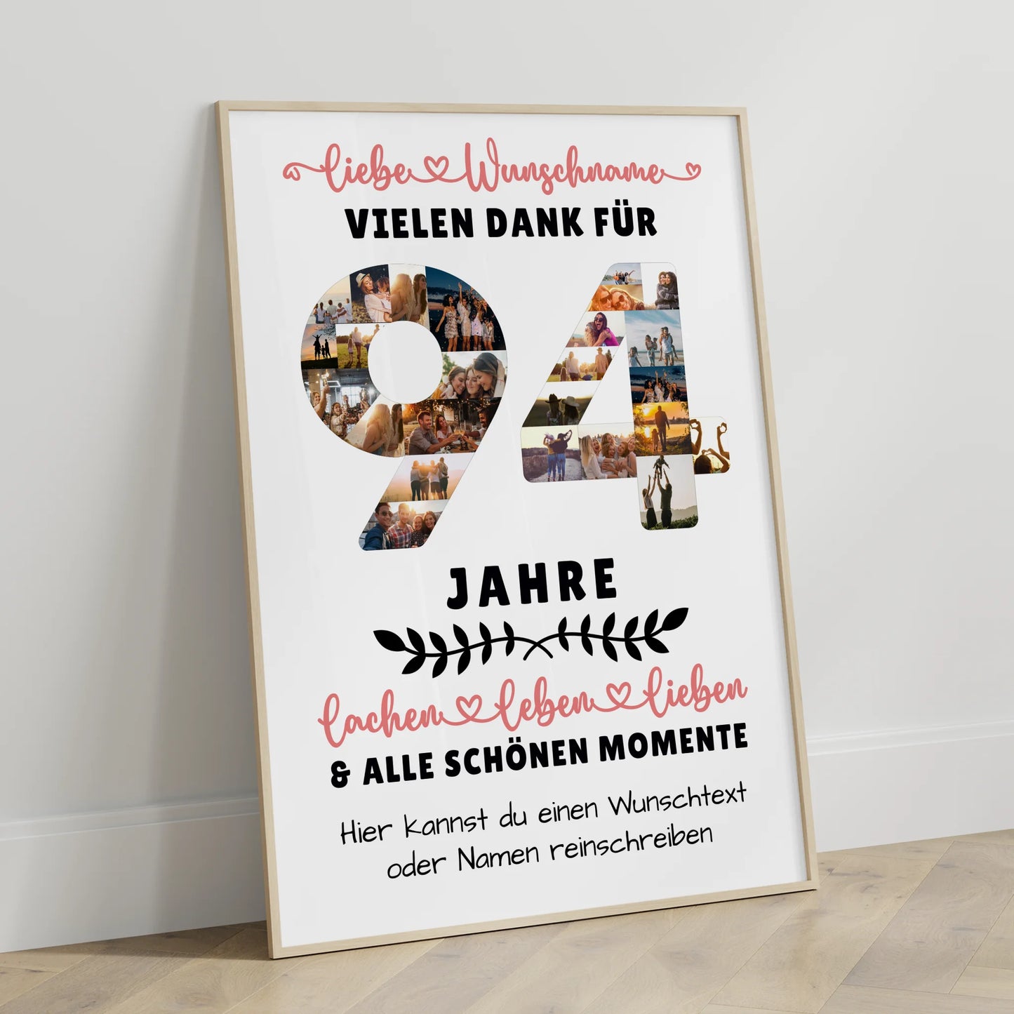 Personalisiertes Poster 94 Geburtstag Für Oma Opa Papa & Mama