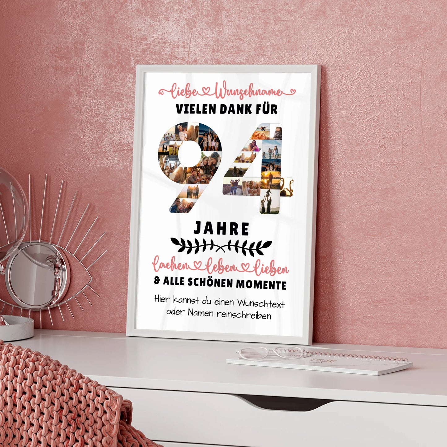 Personalisiertes Poster 94 Geburtstag Für Oma Opa Papa & Mama