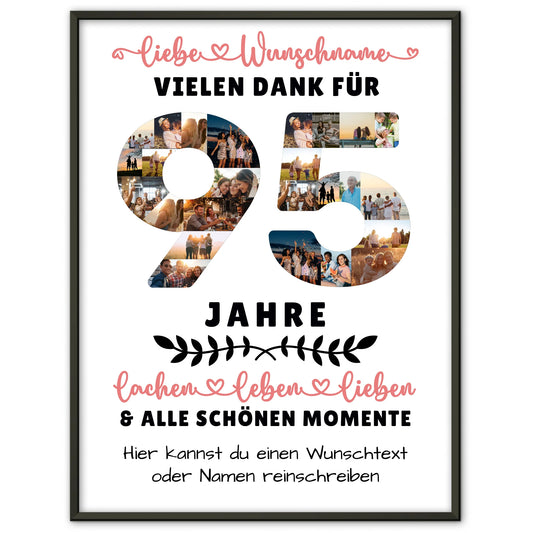 Personalisiertes Poster 95 Geburtstag Für Opa Oma Papa & Mama
