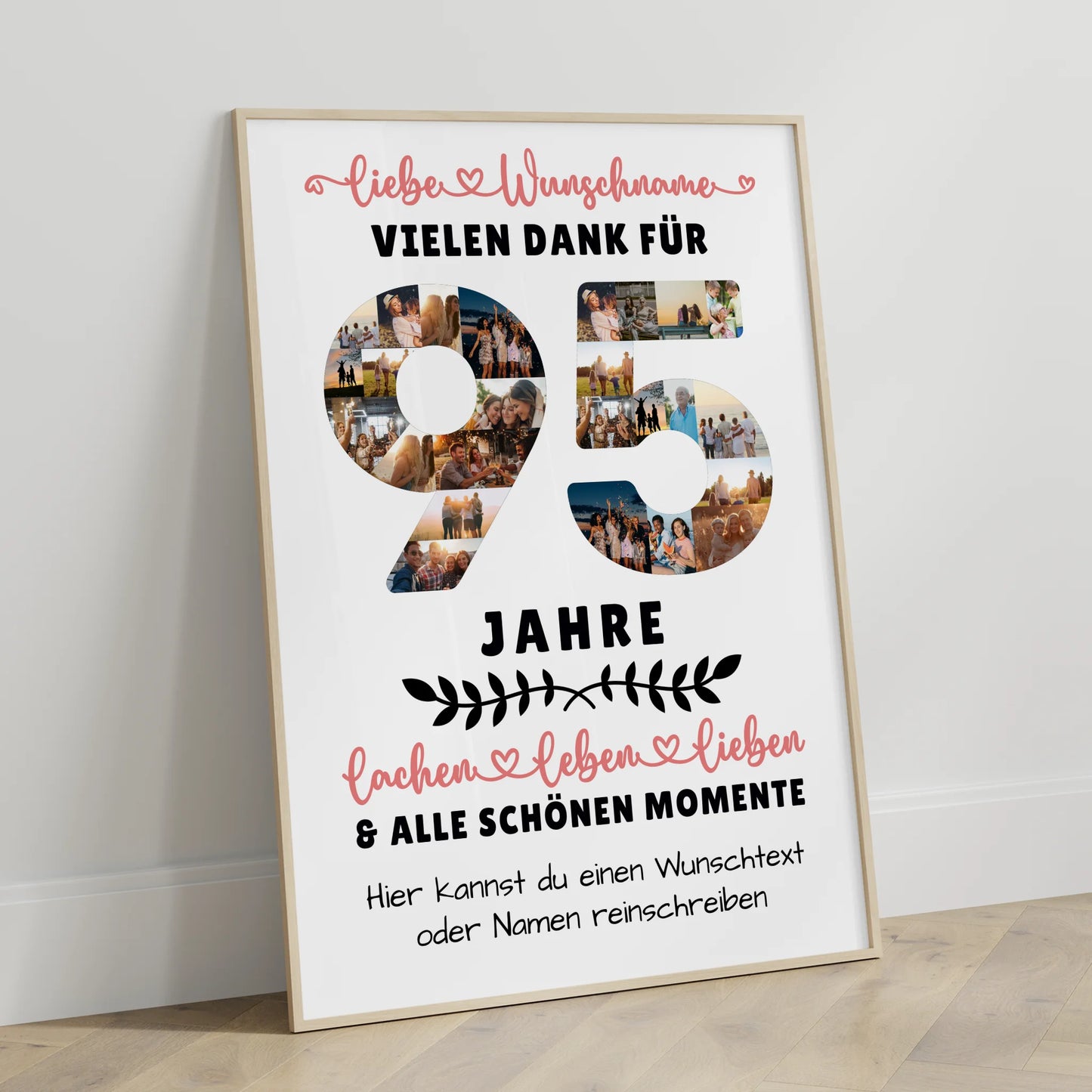 Personalisiertes Poster 95 Geburtstag Für Opa Oma Papa & Mama