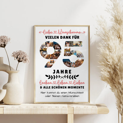Personalisiertes Poster 95 Geburtstag Für Opa Oma Papa & Mama