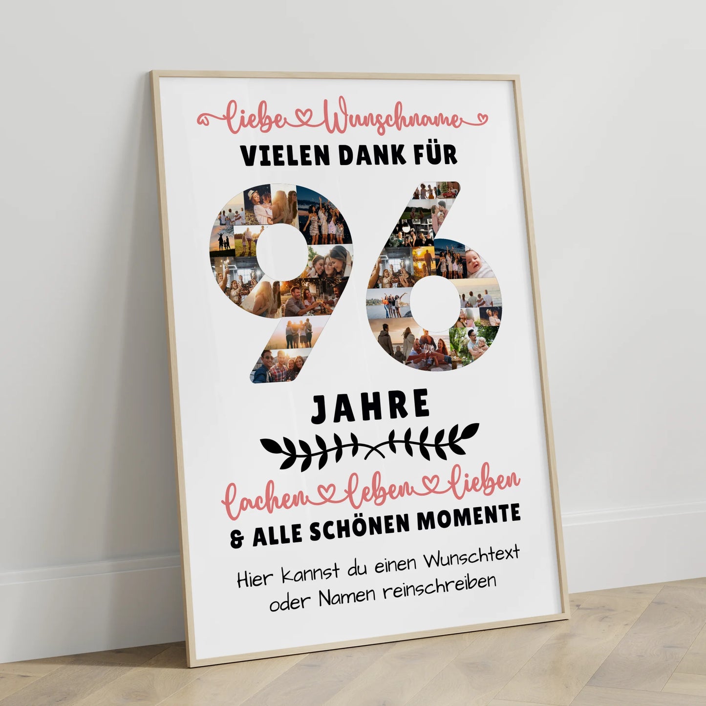 Personalisiertes Poster 96 Geburtstag Für Oma Opa Mama & Papa