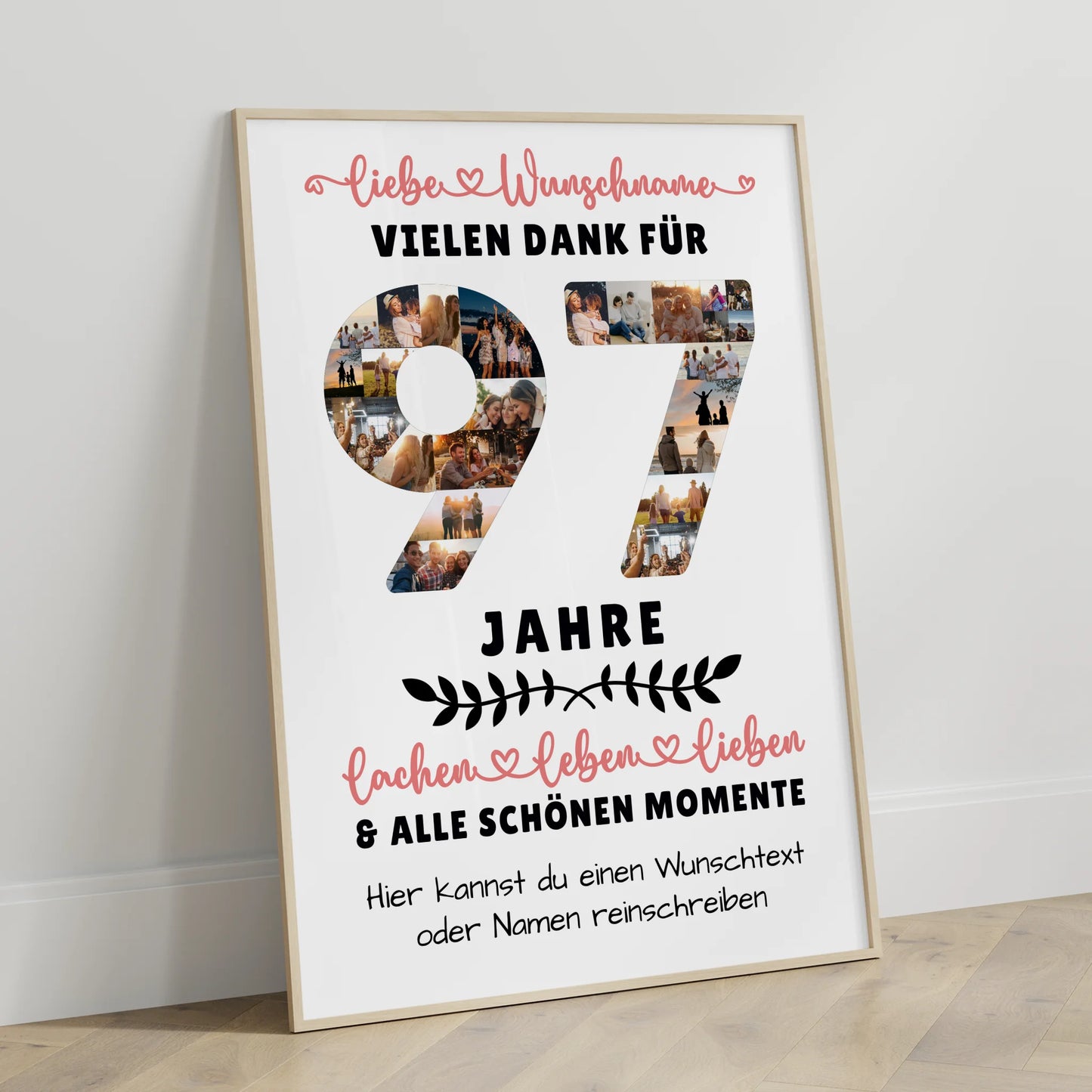 Personalisiertes Poster 97 Geburtstag Für Opa Oma Mama & Papa