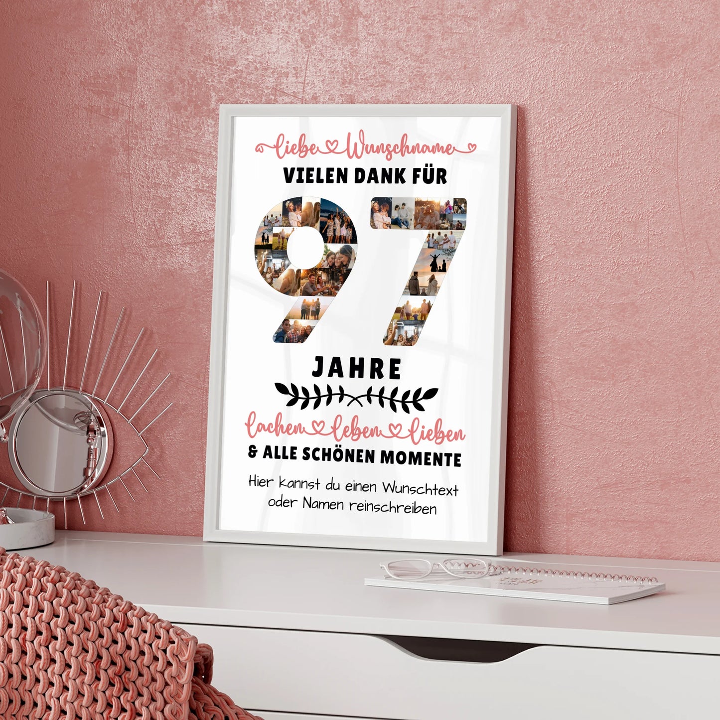 Personalisiertes Poster 97 Geburtstag Für Opa Oma Mama & Papa