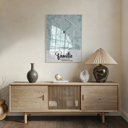 Personalisiertes Acrylglas Bild Familie Stadtkarte Wo Das Leben Beginnt