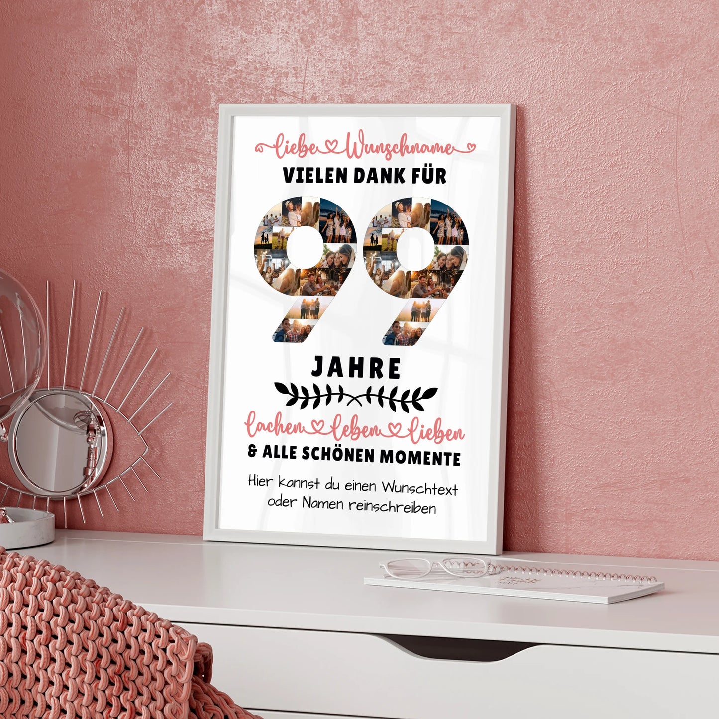 Personalisiertes Poster 99 Geburtstag Für Opa Oma Papa & Mama