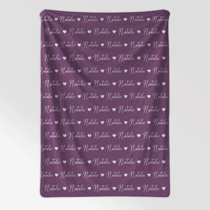Babydecke Babykuscheldecke Mit Namen Rotlila
