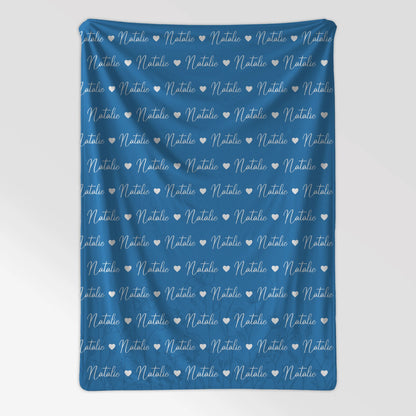 Babydecke Mit Namen Kuscheldecke Lichtblau