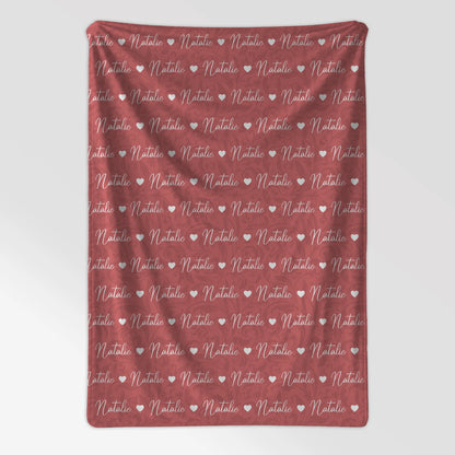 Personalisierte Babydecke Mit Namen Altrosa