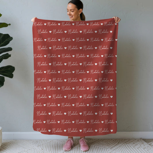 Babykuscheldecke Mit Namen Perlrosa