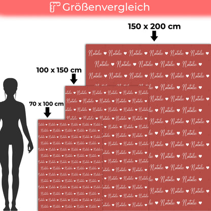 Babykuscheldecke Mit Namen Perlrosa