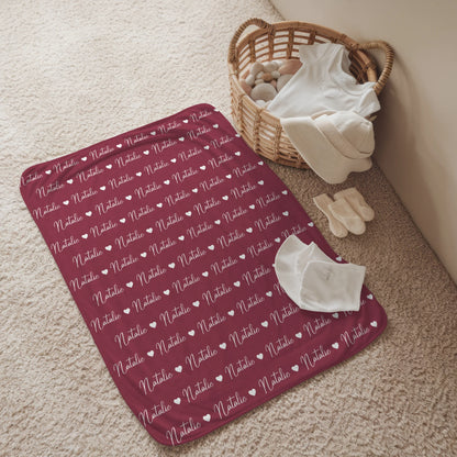 Personalisierte Kinderdecke Kuscheldecke Mit Namen Rotviolett