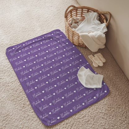Kinderdecke Mit Namen Kuscheldecke Blaulila