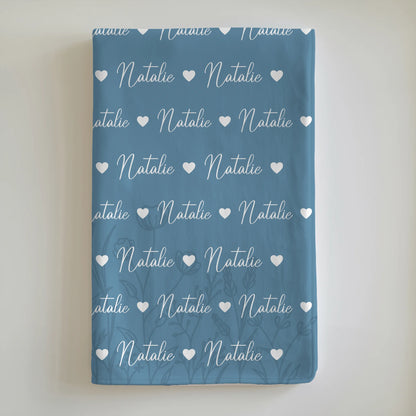 Personalisierte Kinderdecke Kuscheldecke Mit Namen Pastellblau