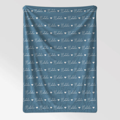 Personalisierte Kinderdecke Kuscheldecke Mit Namen Pastellblau