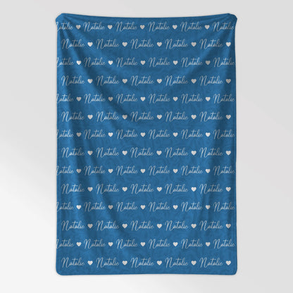 Kuscheldecke Mit Namen Kinderdecke Lichtblau