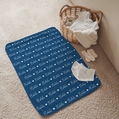 Personalisierte Kuscheldecke Mit Namen Kinderdecke Capriblau