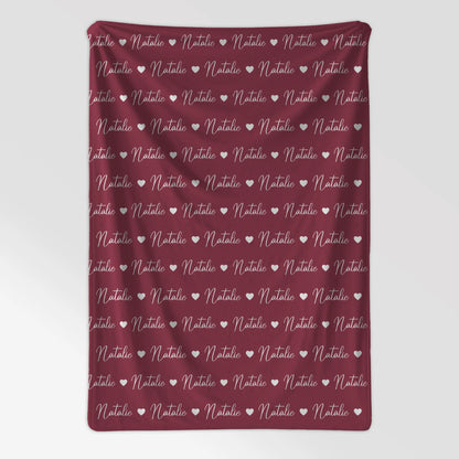 Kinderdecke Personalisiert Kuscheldecke Mit Namen Rotviolett