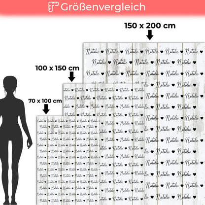 Kuscheldecke Mit Namen Kinderdecke Für Mädchen & Jungen